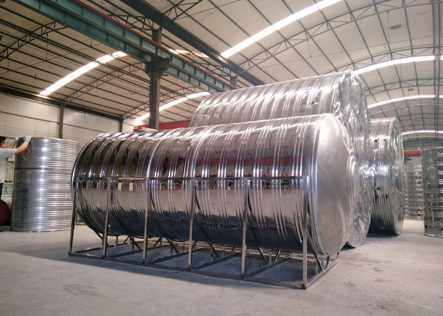 Electric heating is used to prevent freezing of different water tanks